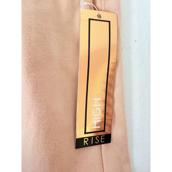 NWT One 5 One Womens Pink Crop Cuffed High Rise Straight Leg Pants 12 - Picture 7 of 11